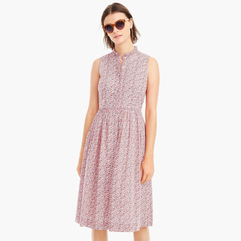 J Crew Liberty print midi dress